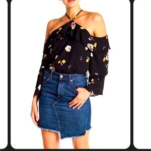 NWT 1state.net off the shoulder The Nomad long sleeve shirt- size xs